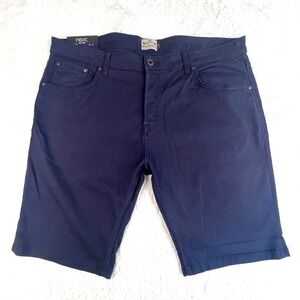 Next Chino Shorts Men's 40‎ Navy Blue Stretch Slim Fit Supply UK - READ